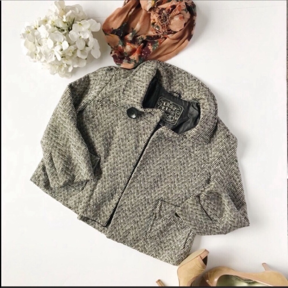 Last Kiss Blk/why tweed short Jacket